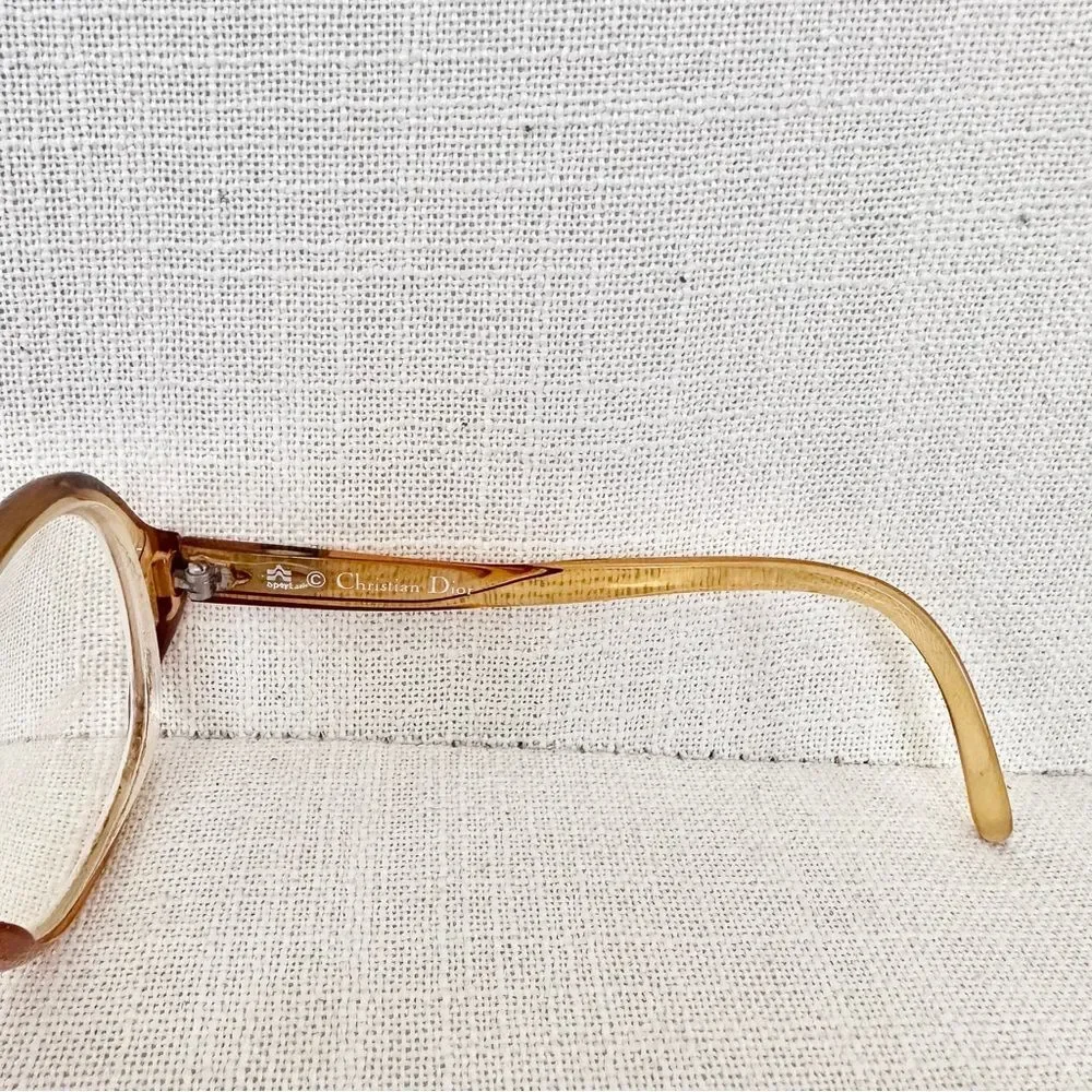 Vintage Christian Dior Retro Butterfly Round Oversized Eyeglasses